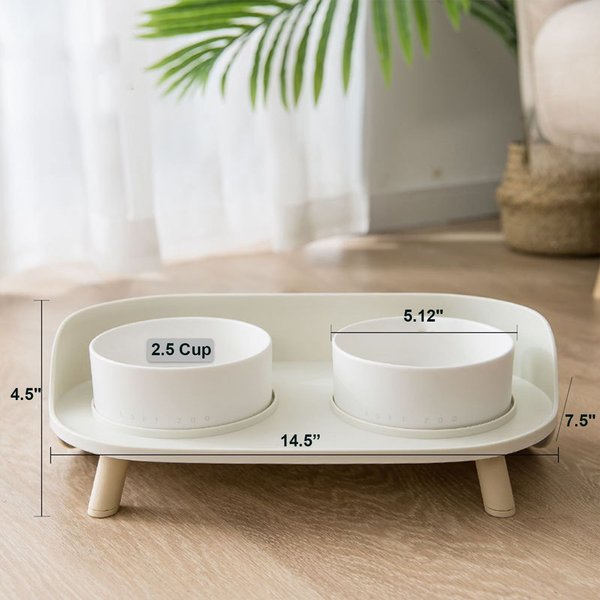 Show full view: HANAMYA Dog & Cat Bowl, White slide 3 of 7