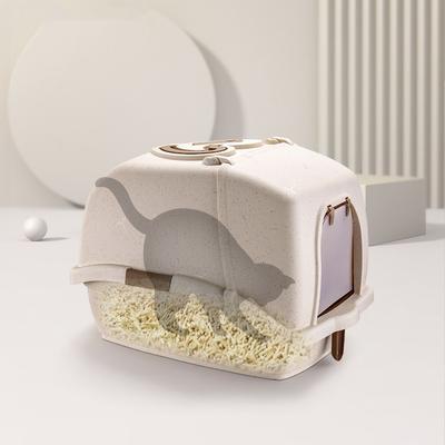 Show full view: HANAMYA Front Entry Large Cat Litter Box with Scoop slide 6 of 11