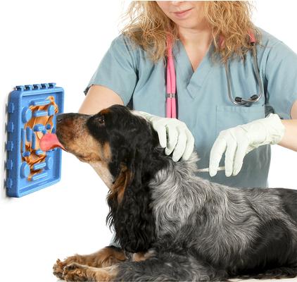 Show full view: HANAMYA Slow Treat Dispensing Dog & Cat Mat, Red, Turquoise Blue & Sky Blue slide 6 of 10