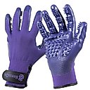HandsOn All-In-One Pet Bathing & Grooming Gloves, Purple, Medium