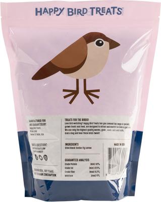Show full view: Happy Bird Treats Black Soldier Fly Larvae Poultry Treats, 20-oz bag slide 2 of 2