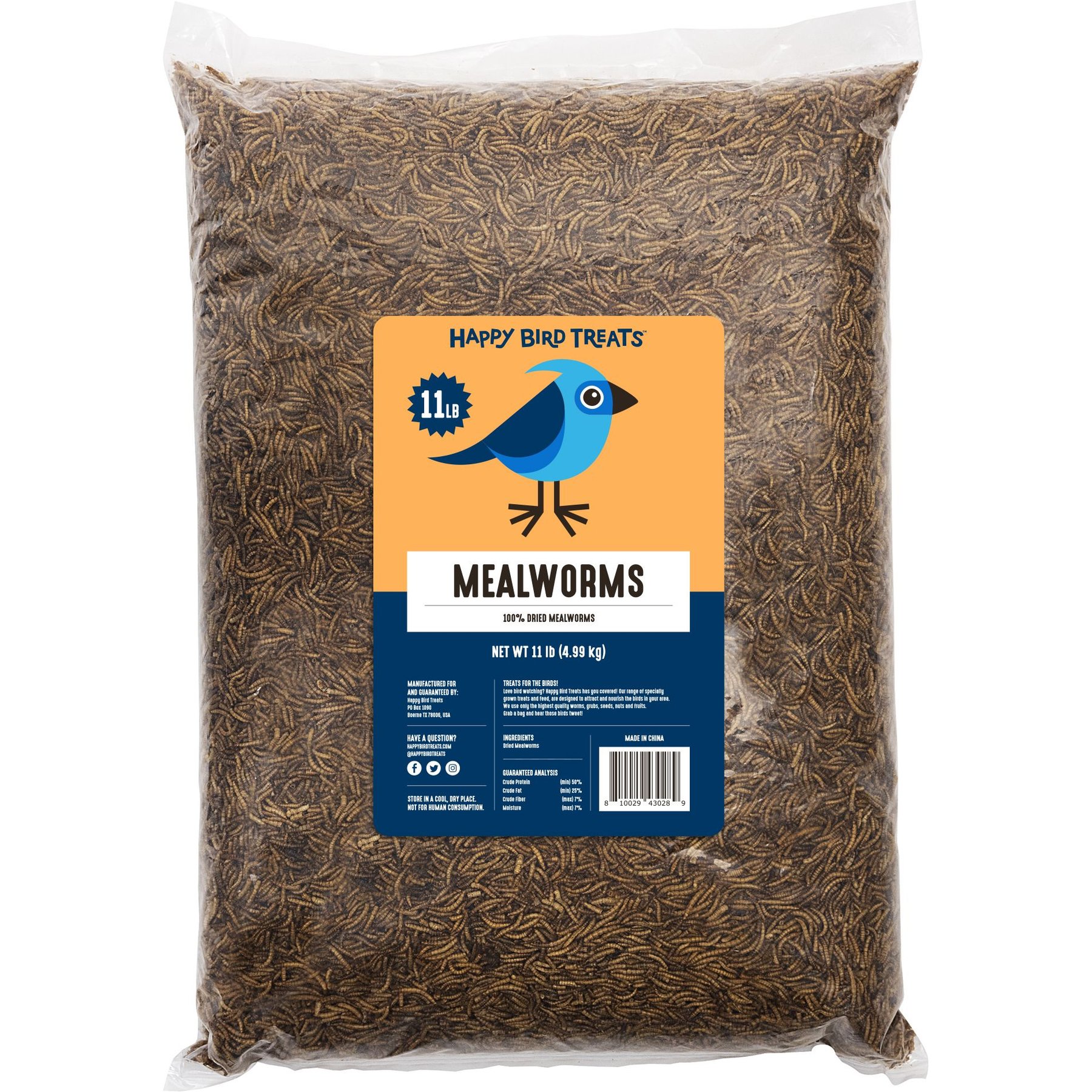 Happy Bird Treats Mealworms Poultry Treats, 11-lb bg