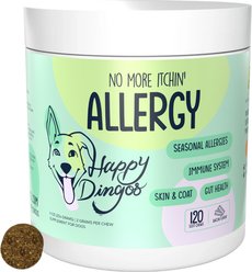 Happy Dingos No More Itching Allergy & Immune Soft Chew Supplement for Dogs, 120 count slide 1 of 9