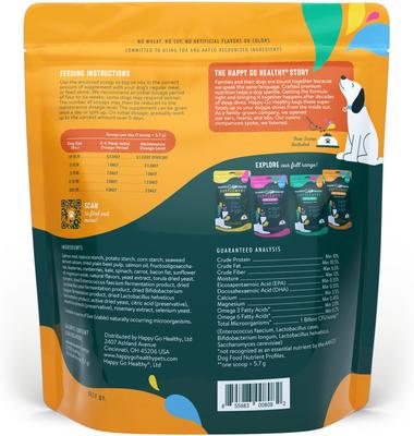 Show full view: Happy Go Healthy Daily Wellness Large Breed Dog Supplement, 120 Scoops slide 3 of 8