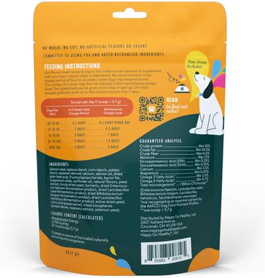 Show full view: Happy Go Healthy Daily Wellness Mini Breed Dog Supplement, 21 Scoops slide 3 of 8