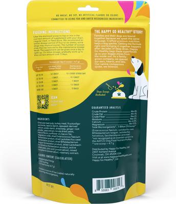Show full view: Happy Go Healthy Gut Health Standard Breed Dog Supplement, 60 scoops slide 3 of 9