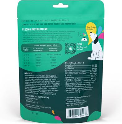 Show full view: Happy Go Healthy Hip & Joint Mini Breed Dog Supplement, 21 Scoops slide 3 of 8