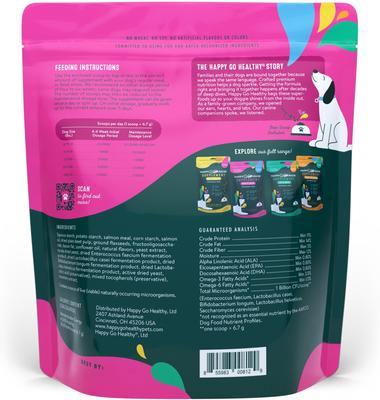 Show full view: Happy Go Healthy Skin & Coat Large Breed Dog Supplement, 120 Scoops slide 3 of 8