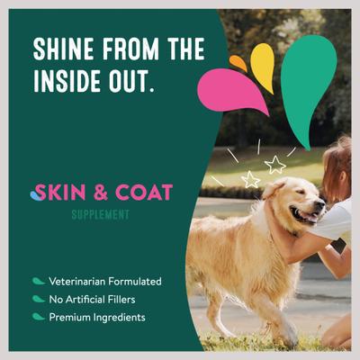 Show full view: Happy Go Healthy Skin & Coat Large Breed Dog Supplement, 120 Scoops slide 6 of 8