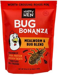 Happy Hen Treats Bug Bonanza Mealworm & Bug Mix Chicken Treats, 30-oz bag