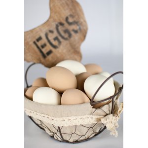 Happy Hen Treats Ceramic Nest Eggs, Brown