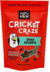 Happy Hen Treats Cricket Craze Dried Crickets Chicken Treats, 5-oz bag