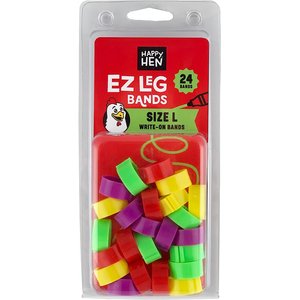 Happy Hen Treats EZ Chicken Leg Bands, 24 count, Large