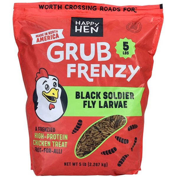 Happy Hen Treats Grub Frenzy Black Soldier Fly Larvae Chicken Treats