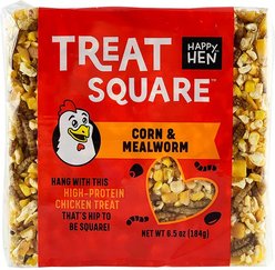 Happy Hen Treats Mealworm & Corn Chicken Treat Square, 6.5-oz bar