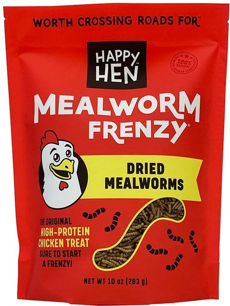 Show full view: Happy Hen Treats Mealworm Frenzy Poultry Treats, 10-oz bag slide 1 of 6