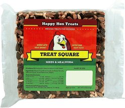 Happy Hen Treats Mealworm & Seeds Chicken Treat Square, 3 count