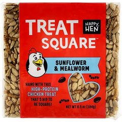 Happy Hen Treats Mealworm & Sunflower Chicken Treat Square, 6.5-oz bar