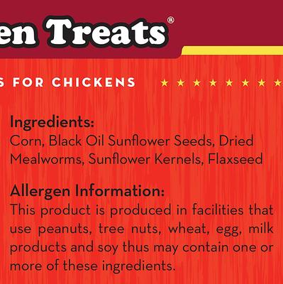 Show full view: Happy Hen Treats Seed & Mealworm Party Mix Poultry Treats, 2-lb bag slide 3 of 6