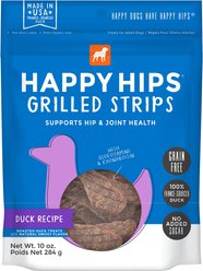 Happy Hips Grilled Strips Duck Recipe Grain-Free Dog Treats, 10-oz bag