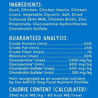 Show full view: Happy Hips Jerky Duck Recipe Grain-Free Dog Treats, 20-oz bag slide 5 of 7