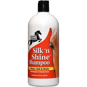 Happy Horse Silk 'n Shine Mane Tail & Body Horse Shampoo, 32-fl oz bottle