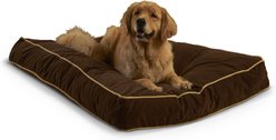 Happy Hounds Bailey Rectangle Pillow Dog Bed with Removable Cover, Cocoa, Large slide 2 of 7