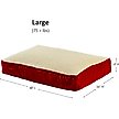 Show in main carousel: Happy Hounds Bailey Rectangle Pillow Dog Bed with Removable Cover, Crimson, Large slide 6 of 7