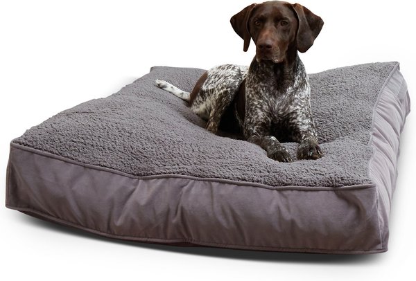Show full view: Happy Hounds Bailey Rectangle Pillow Dog Bed with Removable Cover, Gray, Large slide 1 of 8