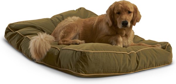 Show full view: Happy Hounds Bailey Rectangle Pillow Dog Bed with Removable Cover, Moss, Large slide 3 of 7