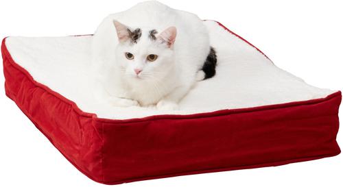 Show full view: Happy Hounds Bella Orthopedic Cat Bed, Crimson, X-Small slide 3 of 7