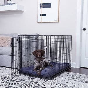 Happy Hounds Carson Deluxe Dog Crate Pad, Denim, 42-in