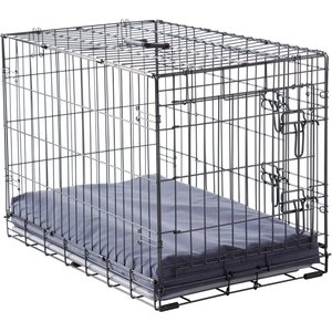 Happy Hounds Carson Deluxe Dog Crate Pad, Denim, 42-in