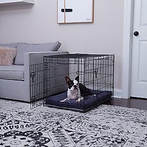 Happy Hounds Carson Deluxe Dog Crate Pad, Denim, 36-in