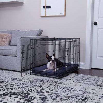 Happy Hounds Happy Hounds Carson Deluxe Dog Crate Pad, Denim, 36-in