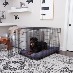 Happy Hounds Carson Deluxe Dog Crate Pad, Denim, 48-in