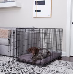 Happy Hounds Carson Deluxe Dog Crate Pad, Gray, 42-in