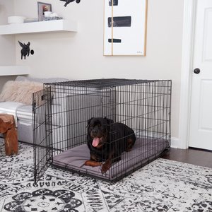 Happy Hounds Carson Deluxe Dog Crate Pad, Gray, 48-in