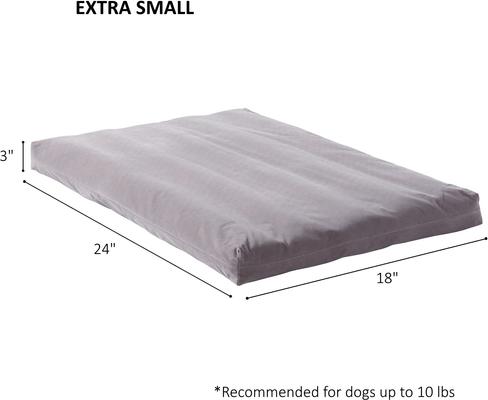 Show full view: Happy Hounds Carson Deluxe Dog Crate Pad, Gray, 24-in slide 5 of 8