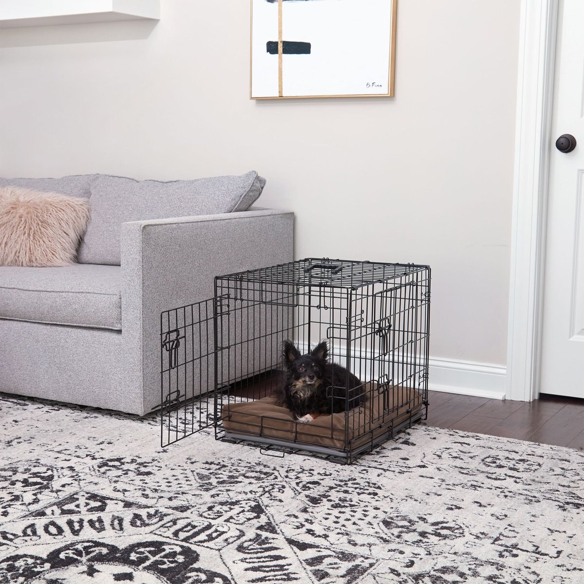 Happy Hounds Carson Deluxe Dog Crate Pad, Latte, 24-in