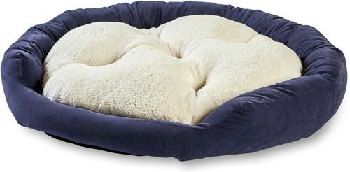 Show full view: Happy Hounds Chloe Donut Cat Bed, Denim, Small slide 4 of 9