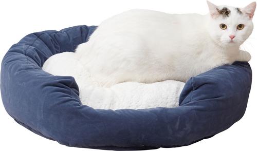 Show full view: Happy Hounds Chloe Donut Cat Bed, Denim, Small slide 3 of 9