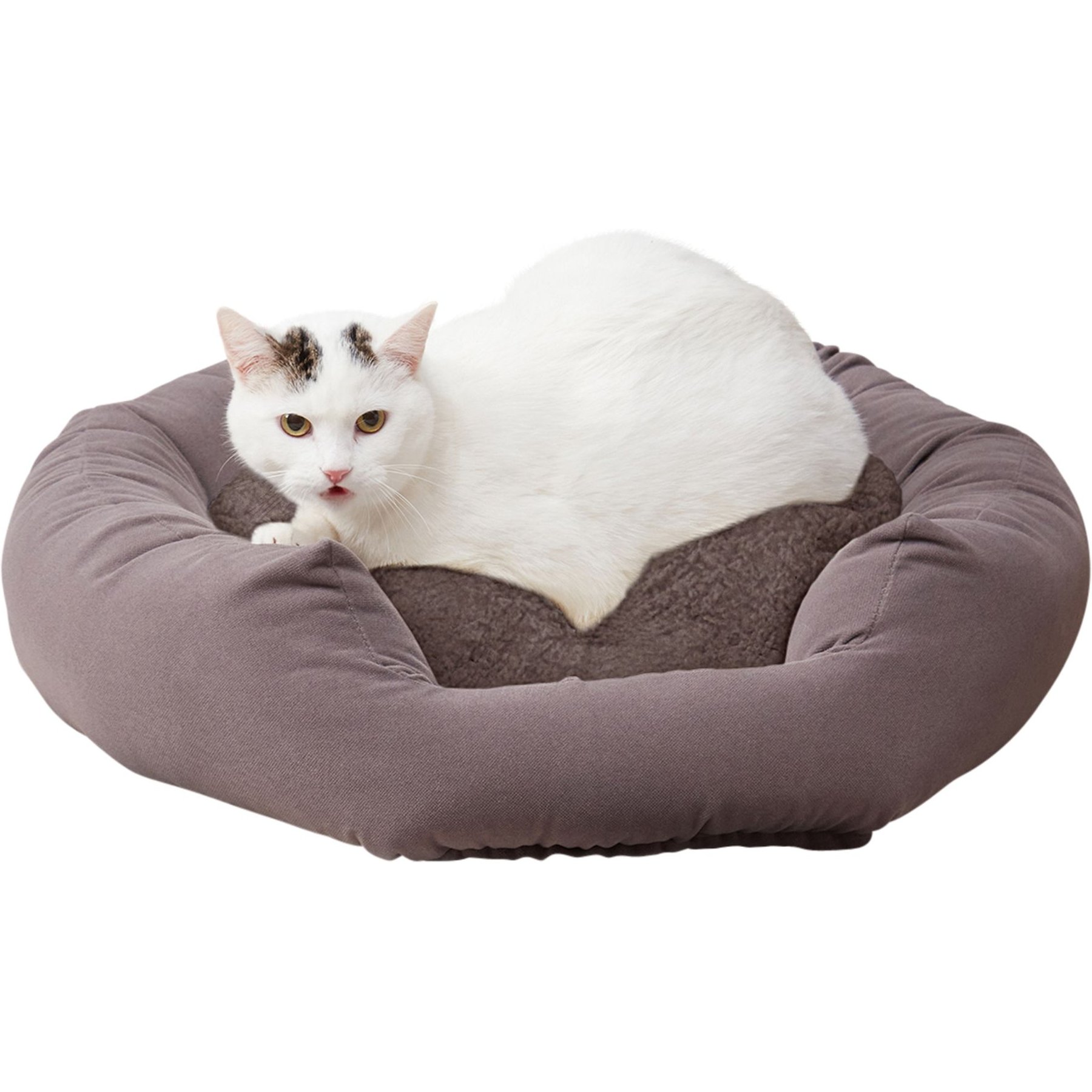 Happy Hounds Chloe Donut Cat Bed, Gray, Small