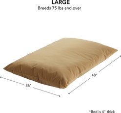 Happy Hounds Cleo Corduroy Throw Dog Bed with Removable Cover, Camel, Large slide 2 of 7