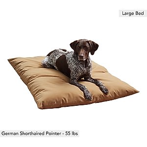 Happy Hounds Cleo Corduroy Throw Dog Bed with Removable Cover, Camel, Large