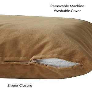 Happy Hounds Cleo Corduroy Throw Dog Bed with Removable Cover, Camel, Large