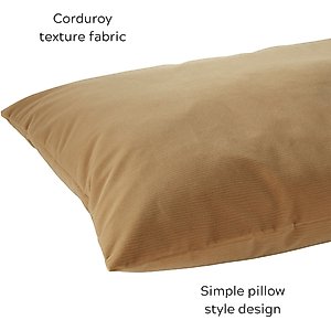 Happy Hounds Cleo Corduroy Throw Dog Bed with Removable Cover, Camel, Large