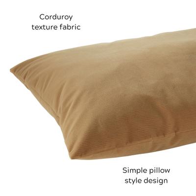 Show full view: Happy Hounds Cleo Corduroy Throw Dog Bed with Removable Cover, Camel, Large slide 5 of 8