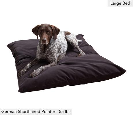 Show full view: Happy Hounds Cleo Corduroy Throw Dog Bed with Removable Cover, Charcoal, Large slide 2 of 8
