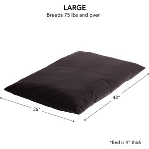 Happy Hounds Cleo Corduroy Throw Dog Bed with Removable Cover, Charcoal, Large